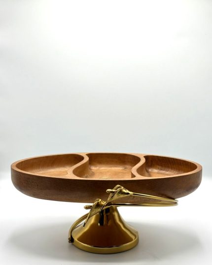 اردوف خوری چوبی راش پایه دار بیضی